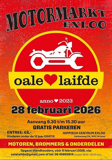 28 februari 2026 - Oale Laifde motormarkt Exloo - CS-Riders